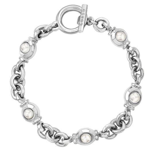 Ponza White Pearl Silver Bracelet