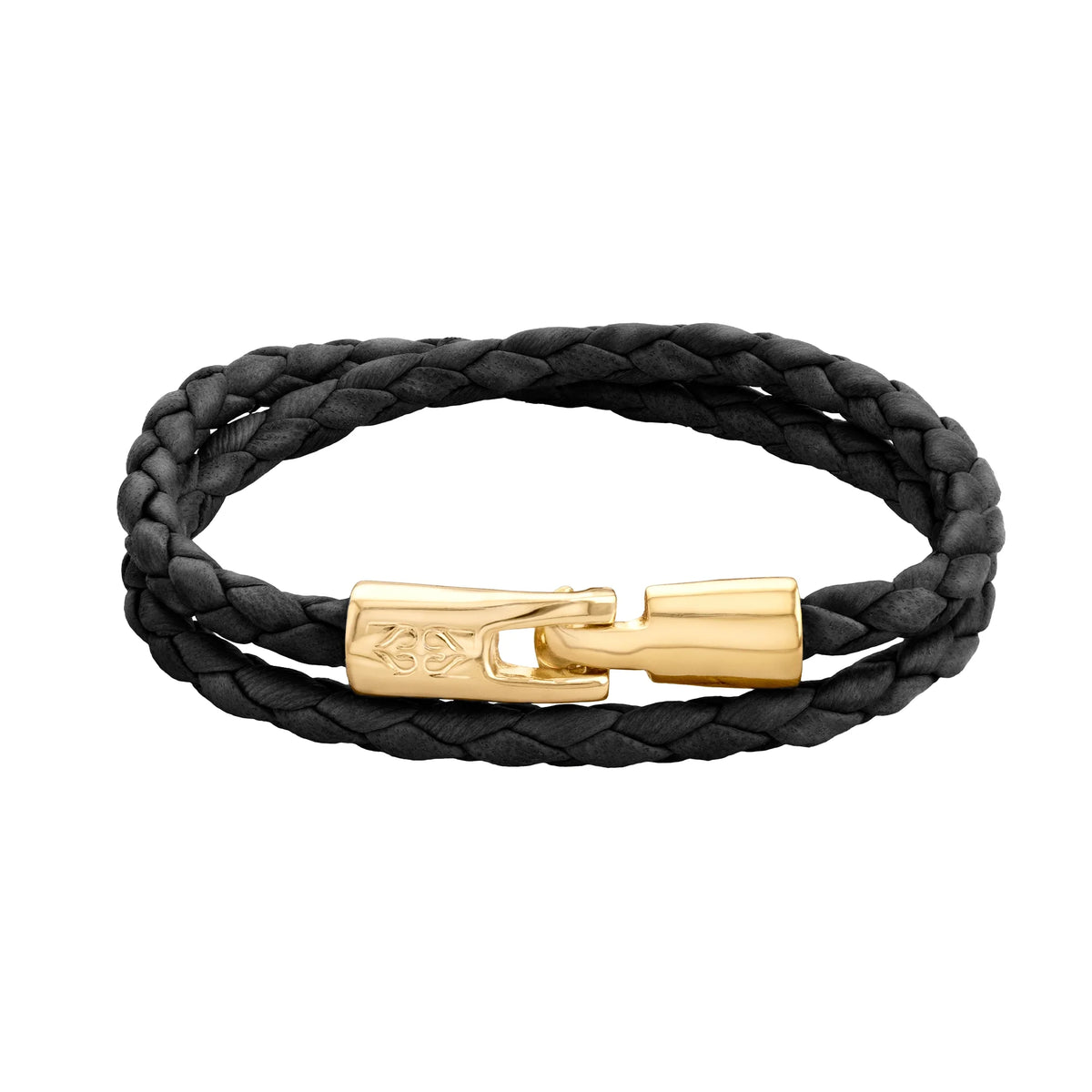 Pulsera En baño de Oro 22K, Piel natural de borrego, Doble vuelta - Joyería y bisutería fina