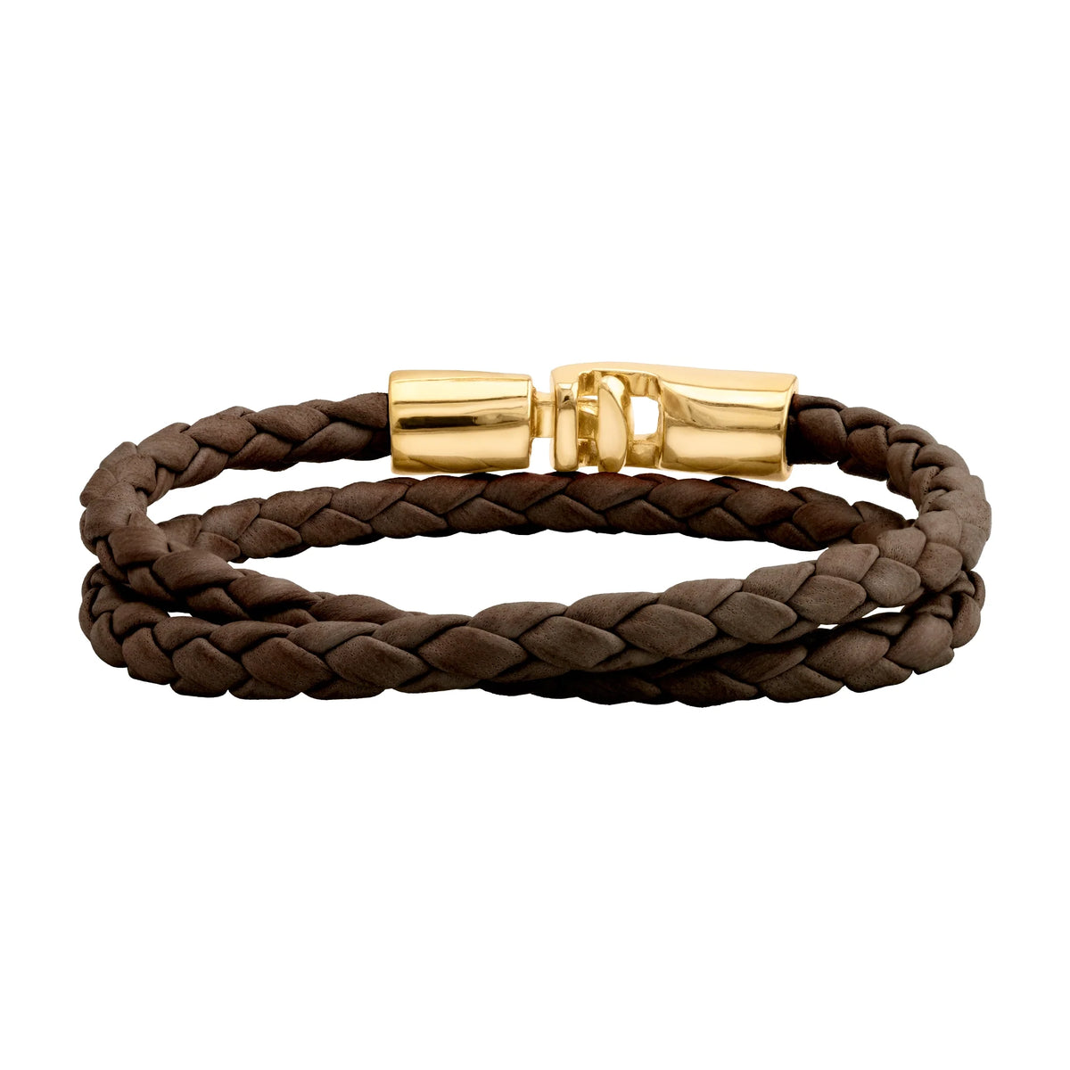 Pulsera En baño de Oro 22K, Piel natural de borrego, Doble vuelta - Joyería y bisutería fina
