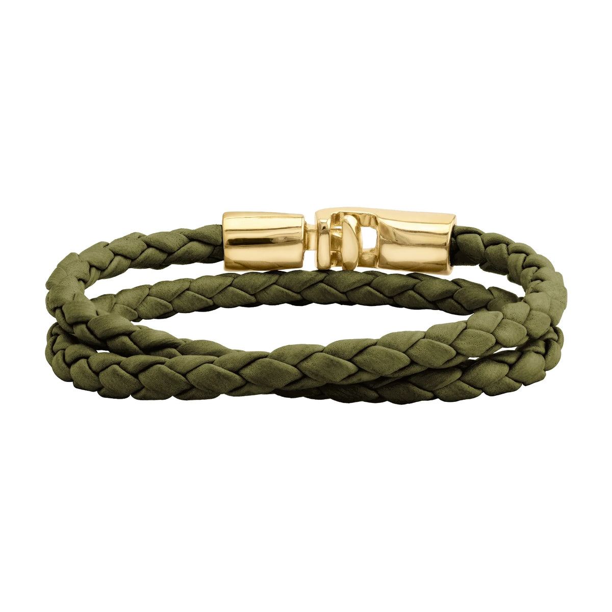 Pulsera En baño de Oro 22K, Piel natural de borrego, Doble vuelta - Joyería y bisutería fina