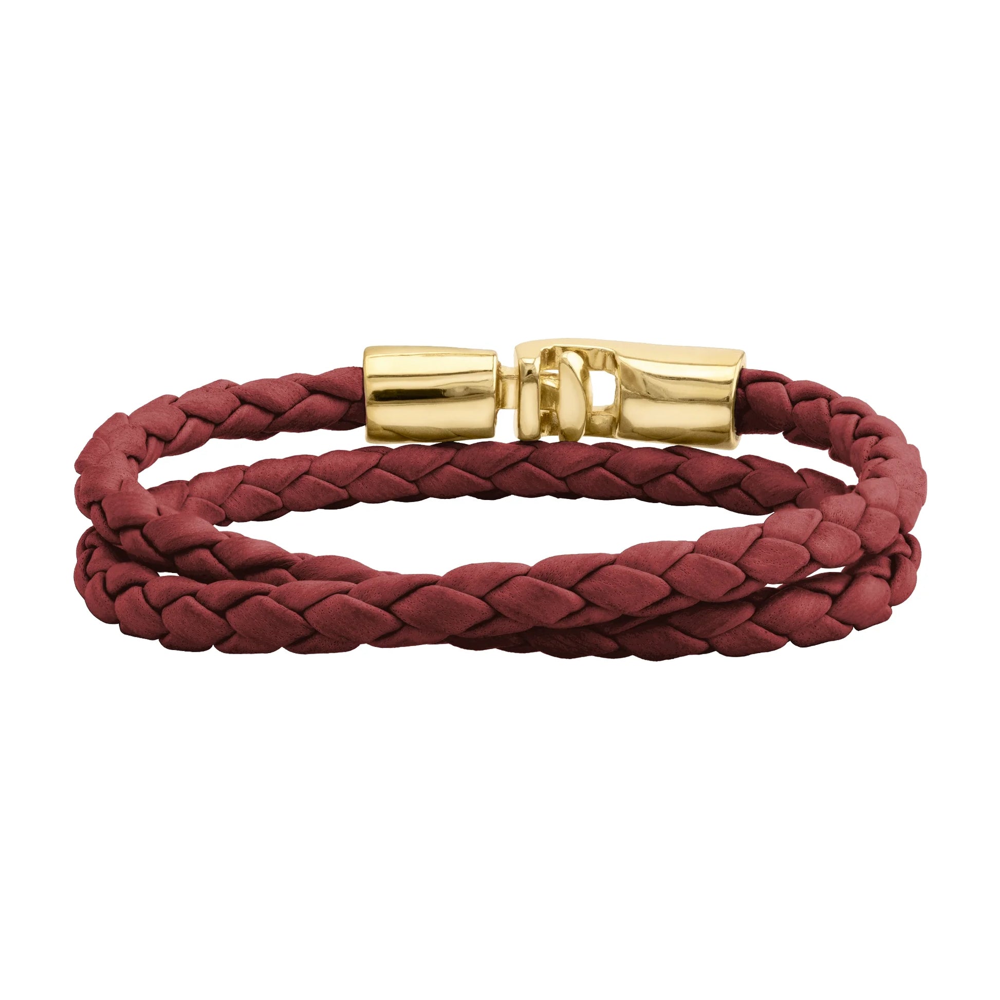 Pulsera En baño de Oro 22K, Piel natural de borrego, Doble vuelta - Joyería y bisutería fina