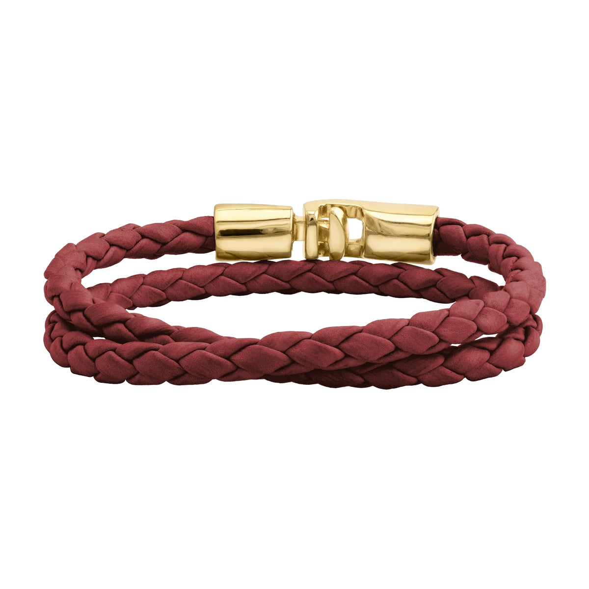Pulsera En baño de Oro 22K, Piel natural de borrego, Doble vuelta - Joyería y bisutería fina