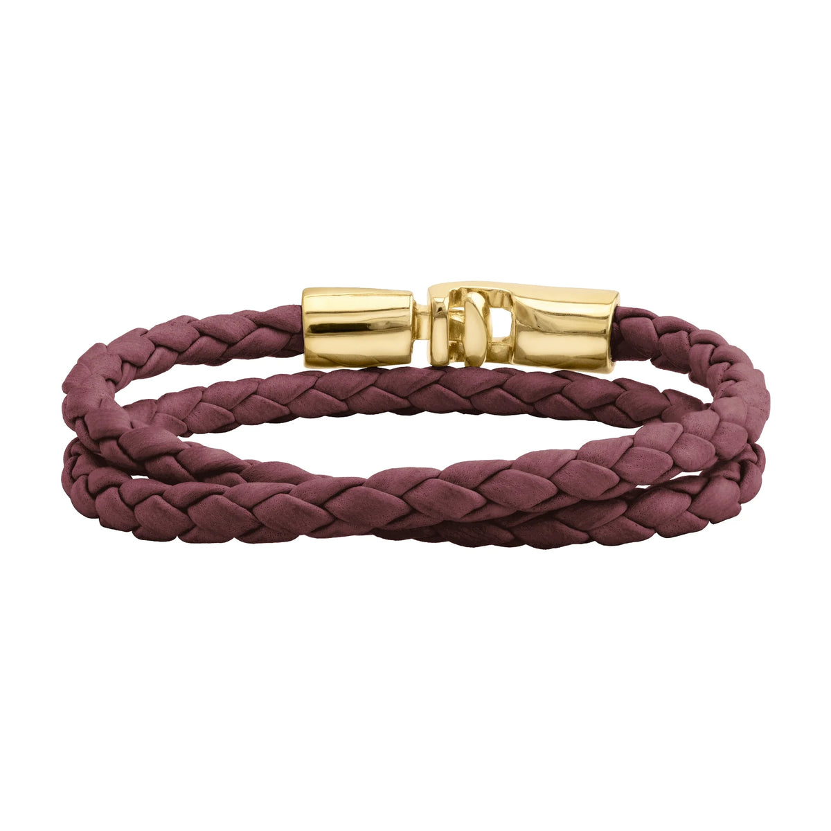 Pulsera En baño de Oro 22K, Piel natural de borrego, Doble vuelta - Joyería y bisutería fina