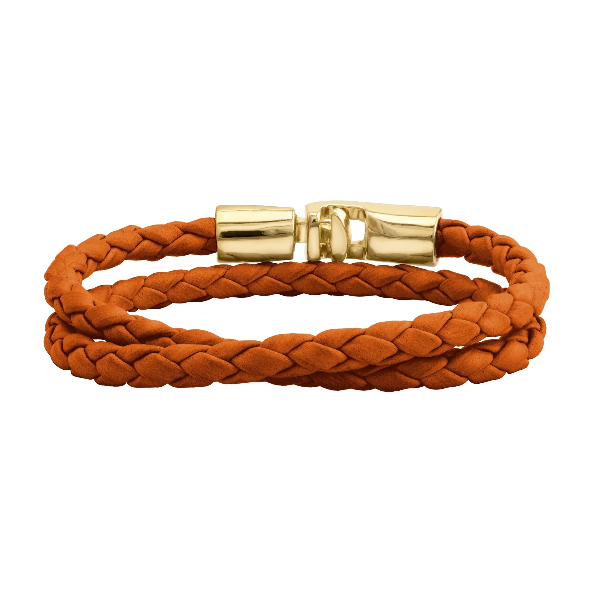 Pulsera En baño de Oro 22K, Piel natural de borrego, Doble vuelta - Joyería y bisutería fina