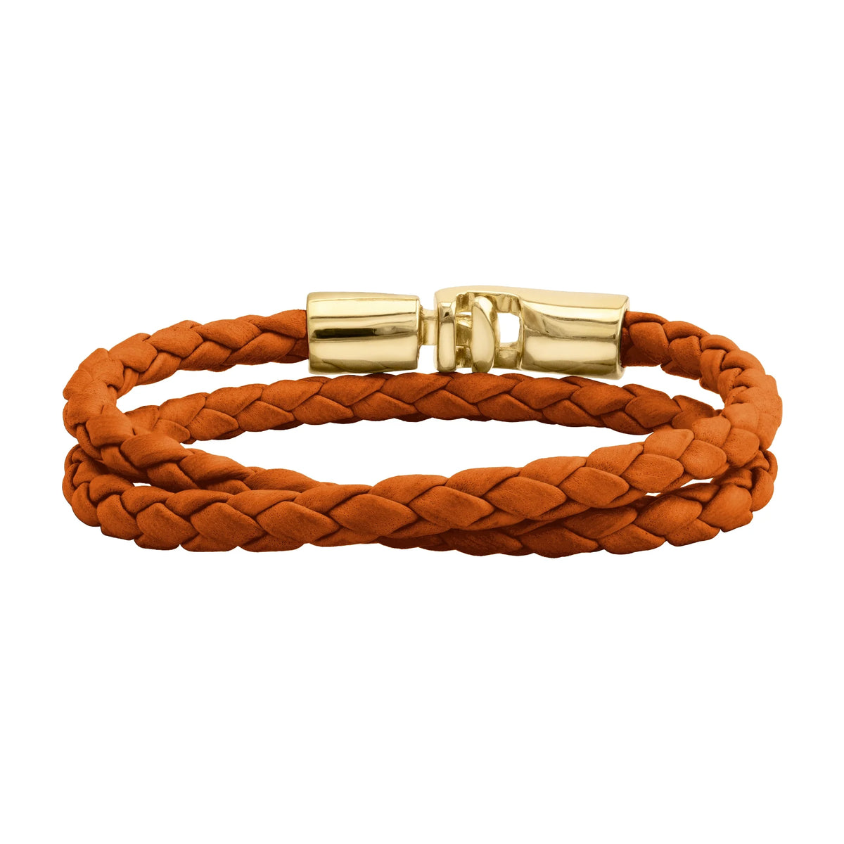 Pulsera En baño de Oro 22K, Piel natural de borrego, Doble vuelta - Joyería y bisutería fina