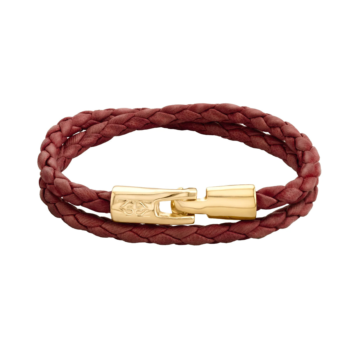 Pulsera En baño de Oro 22K, Piel natural de borrego, Doble vuelta - Joyería y bisutería fina