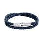 Pulsera En baño de rodio, Piel natural de borrego, Doble vuelta - Joyería y bisutería fina