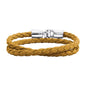 Pulsera En baño de rodio, Piel natural de borrego, Doble vuelta - Joyería y bisutería fina