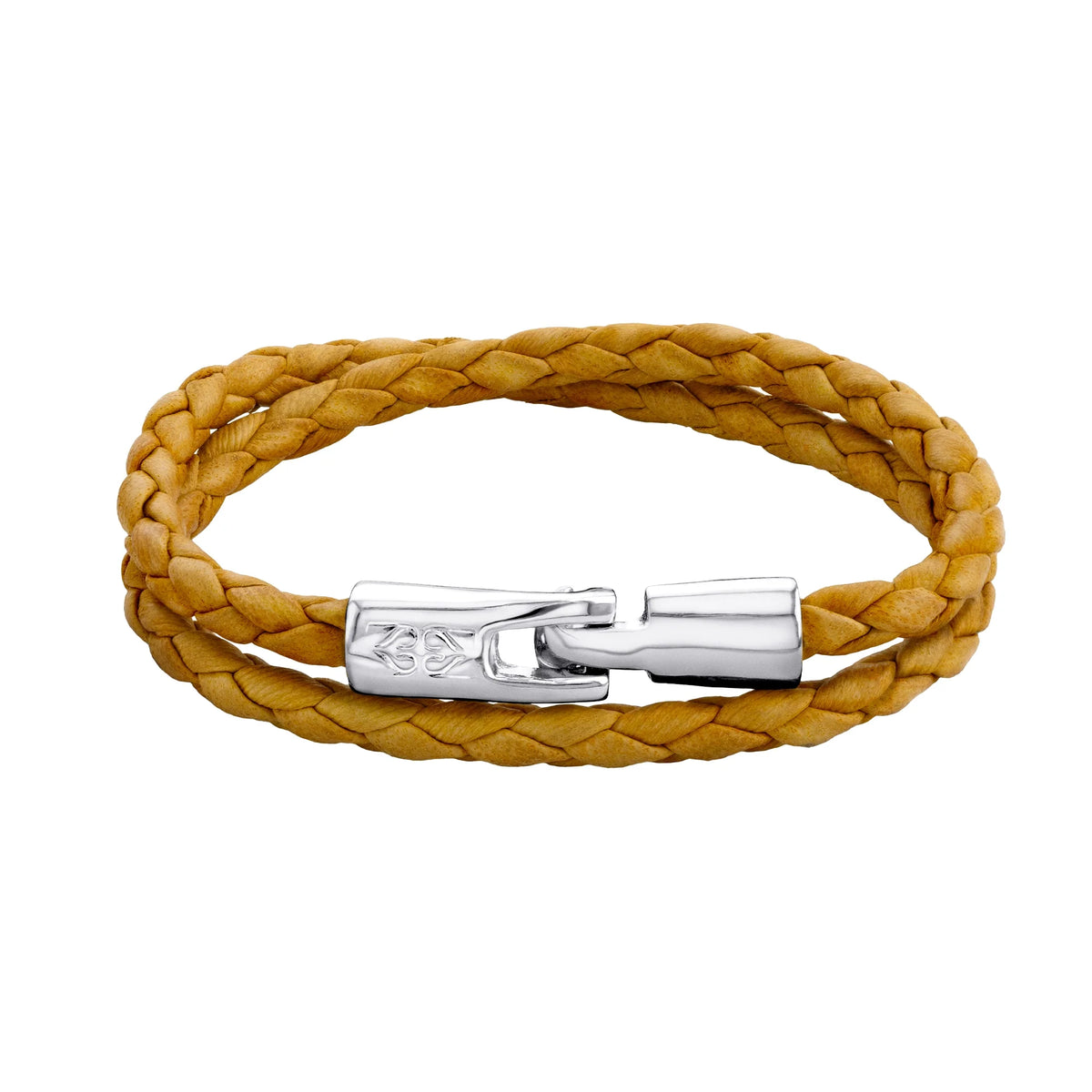 Pulsera En baño de rodio, Piel natural de borrego, Doble vuelta - Joyería y bisutería fina