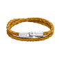 Pulsera En baño de rodio, Piel natural de borrego, Doble vuelta - Joyería y bisutería fina