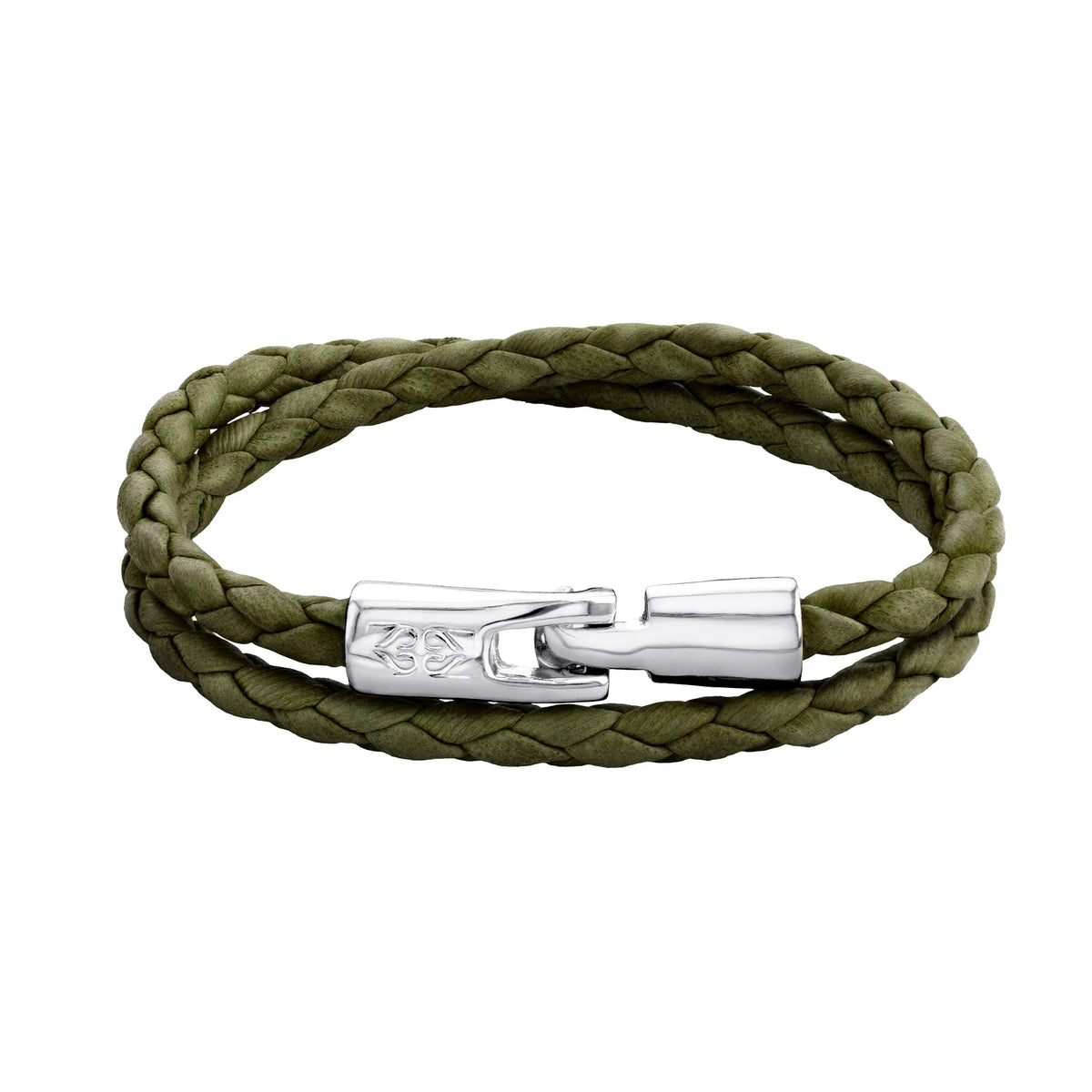 Pulsera En baño de rodio, Piel natural de borrego, Doble vuelta - Joyería y bisutería fina