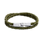 Pulsera En baño de rodio, Piel natural de borrego, Doble vuelta - Joyería y bisutería fina
