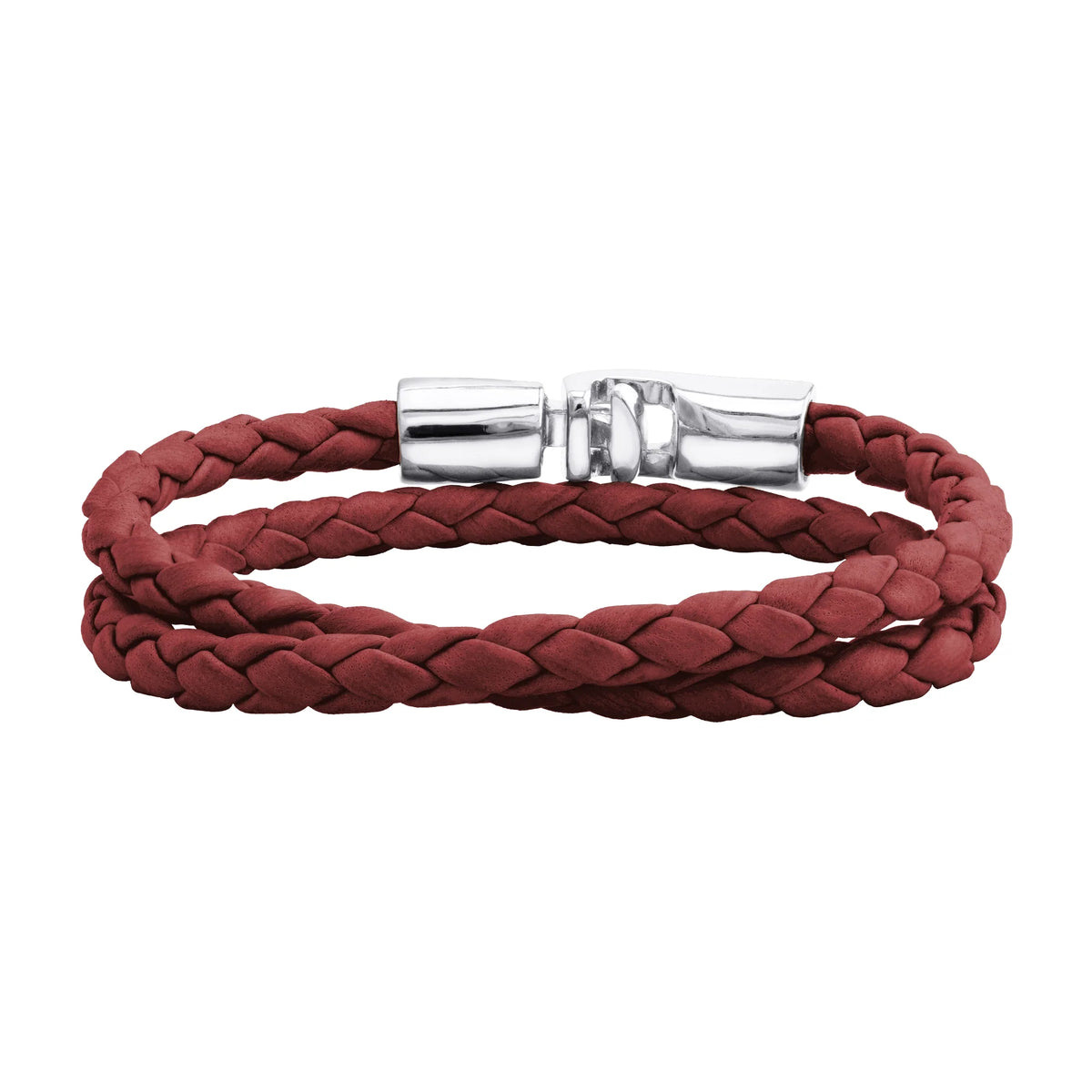Pulsera En baño de rodio, Piel natural de borrego, Doble vuelta - Joyería y bisutería fina