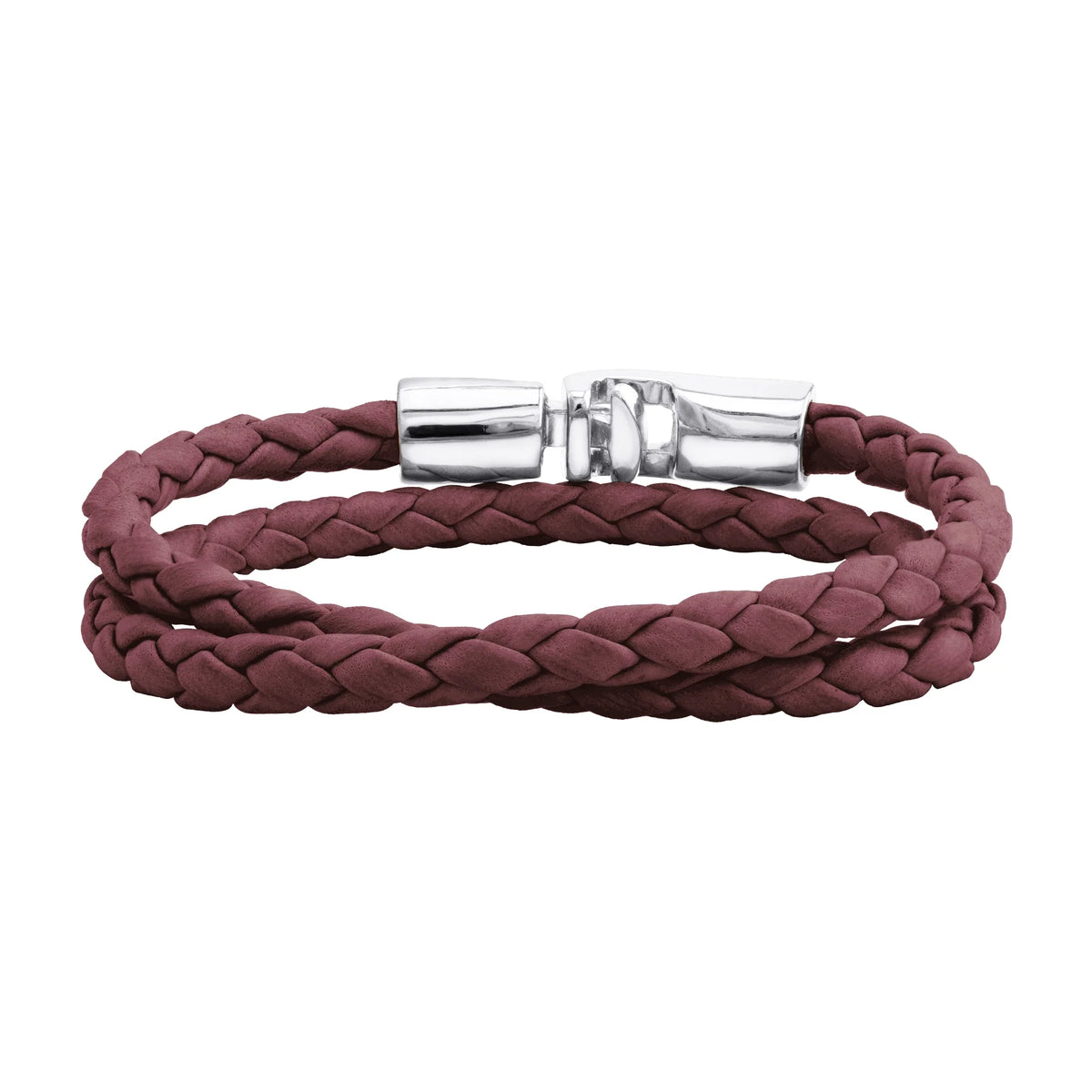 Pulsera En baño de rodio, Piel natural de borrego, Doble vuelta - Joyería y bisutería fina