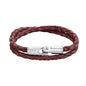 Pulsera En baño de rodio, Piel natural de borrego, Doble vuelta - Joyería y bisutería fina