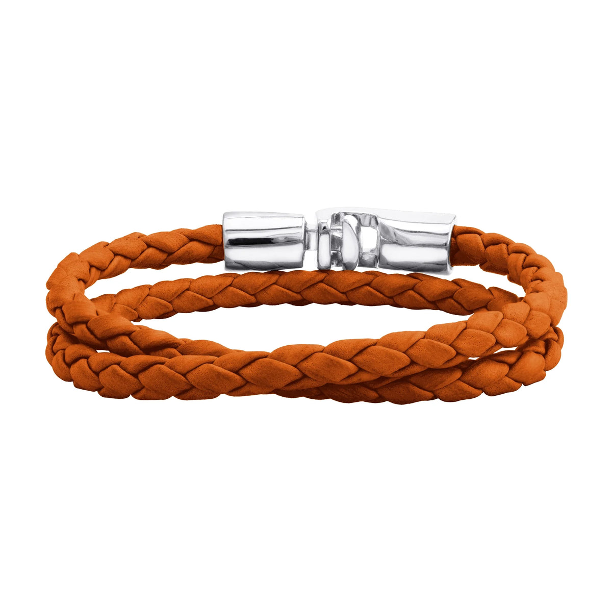 Pulsera En baño de rodio, Piel natural de borrego, Doble vuelta - Joyería y bisutería fina