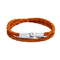 Pulsera En baño de rodio, Piel natural de borrego, Doble vuelta - Joyería y bisutería fina