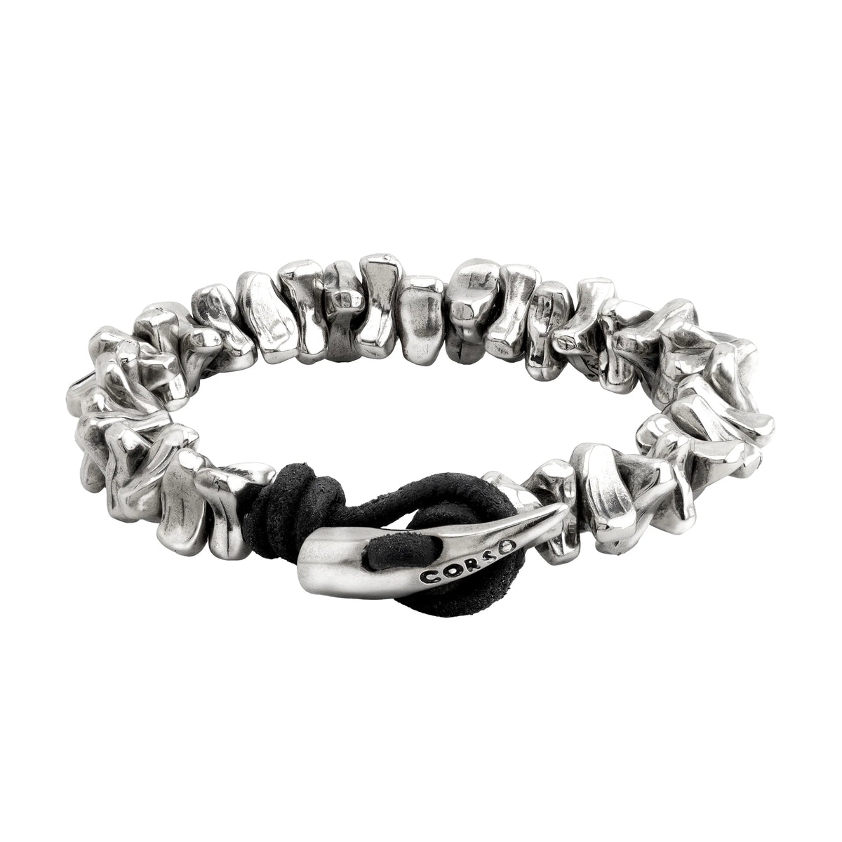 Pulsera Acero inoxidable, Cuentas con forma de huesos y colmillos - Joyería y bisutería fina