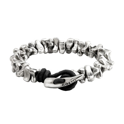Pulsera Acero inoxidable, Cuentas con forma de huesos y colmillos - Joyería y bisutería fina