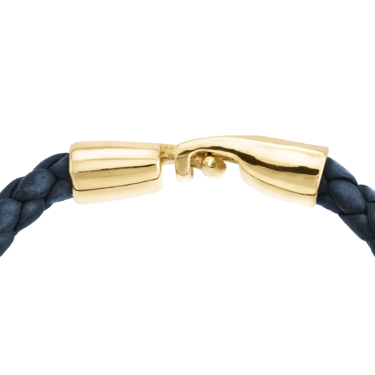 Pulsera en baño de Oro 22K, Piel natural de Borrego, Trenzado - Joyería y bisutería fina