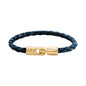 Pulsera en baño de Oro 22K, Piel natural de Borrego, Trenzado - Joyería y bisutería fina