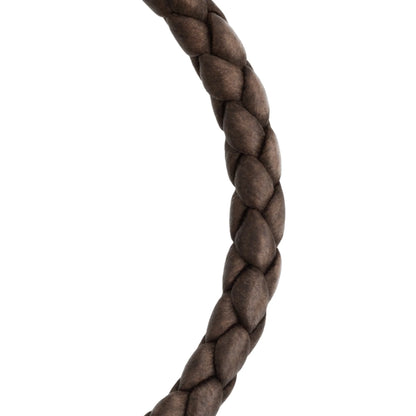 Pulsera en baño de Oro 22K, Piel natural de Borrego, Trenzado - Joyería y bisutería fina