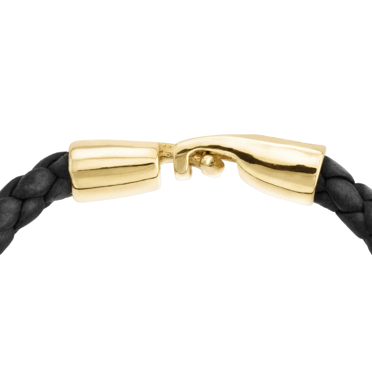 Pulsera en baño de Oro 22K, Piel natural de Borrego, Trenzado - Joyería y bisutería fina