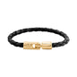 Pulsera en baño de Oro 22K, Piel natural de Borrego, Trenzado - Joyería y bisutería fina
