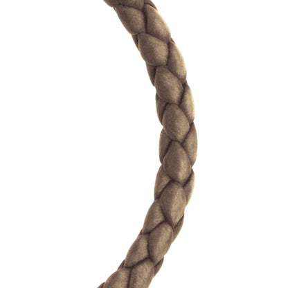 Pulsera en baño de Oro 22K, Piel natural de Borrego, Trenzado - Joyería y bisutería fina