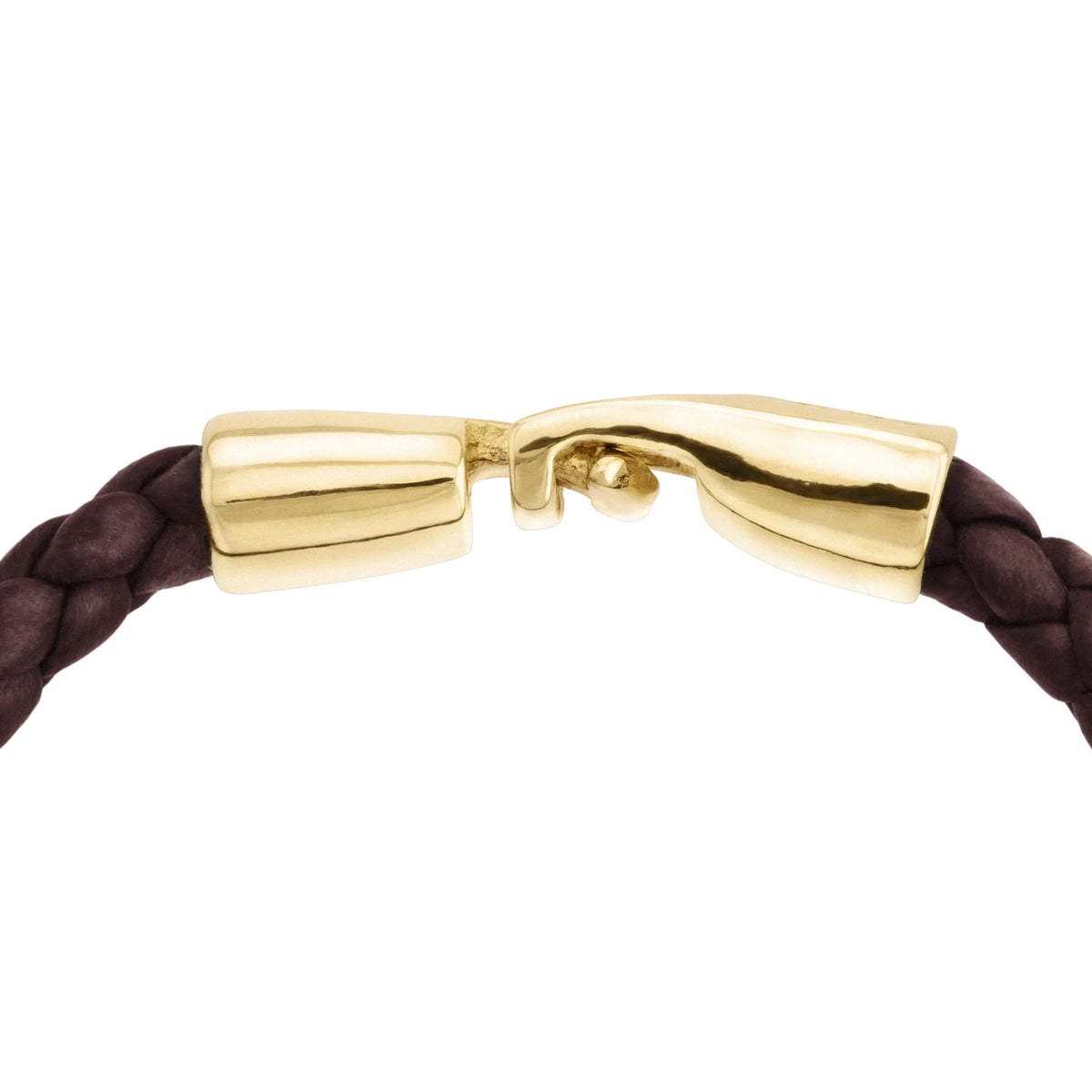 Pulsera en baño de Oro 22K, Piel natural de Borrego, Trenzado - Joyería y bisutería fina