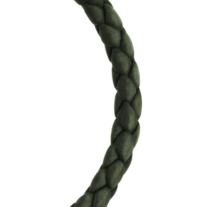 Pulsera en baño de Oro 22K, Piel natural de Borrego, Trenzado - Joyería y bisutería fina