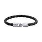 Pulsera en baño de Rodio, Piel natural de Borrego, Trenzado - Joyería y bisutería fina