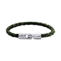 Pulsera en baño de Rodio, Piel natural de Borrego, Trenzado - Joyería y bisutería fina