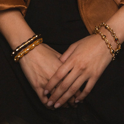 Gold Olive Chain Bracelet