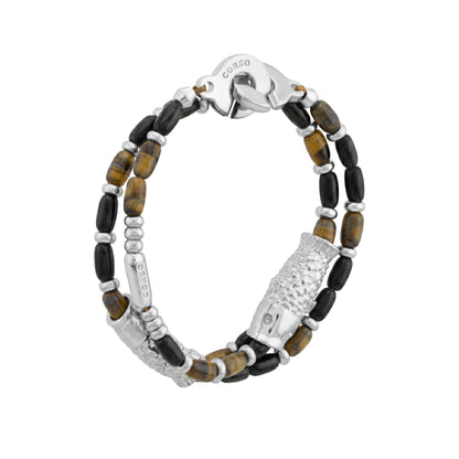 Bracelet en argent onyx Suo Sea