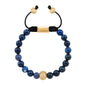 Pulsera con piedras naturales de 8mm, con cuenta central con mantras en baño de oro 22K - Joyería y bisutería fina