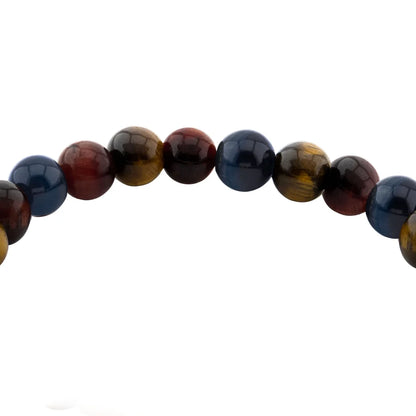 Pulsera con piedras 8mm, con broche en baño de oro de 22K - Joyería y bisutería fina