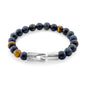 Pulsera con piedras 8mm, con broche en baño de rodio - Joyería y bisutería fina