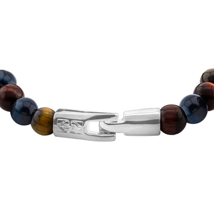 Pulsera con piedras 8mm, con broche en baño de rodio - Joyería y bisutería fina