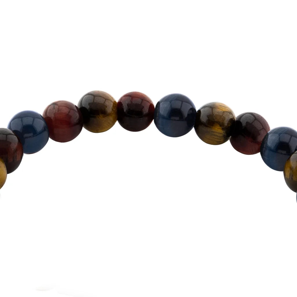 Pulsera con piedras 8mm, con broche en baño de rodio - Joyería y bisutería fina