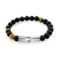 Pulsera con piedras 8mm, con broche en baño de rodio - Joyería y bisutería fina