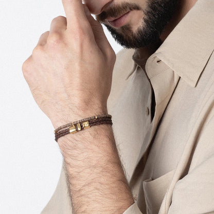 Pulsera en baño de Oro 22K, Conchas filipinas talladas a mano de 3mm - Joyería y bisutería fina