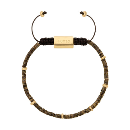 Pulsera en baño de Oro 22K, Conchas filipinas talladas a mano de 3mm - Joyería y bisutería fina
