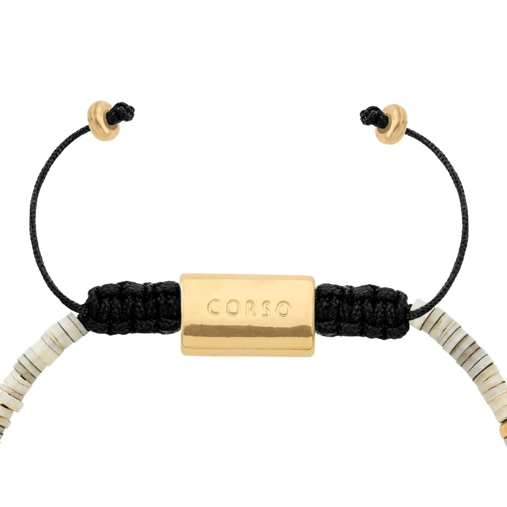 Pulsera en baño de Oro 22K, Conchas filipinas talladas a mano de 3mm - Joyería y bisutería fina