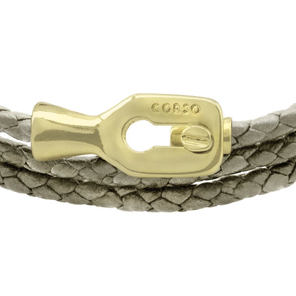 Pulsera baño de Oro 22K, Piel de borrego - Joyería y bisutería fina