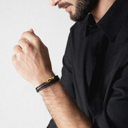 Pulsera baño de Oro 22K, Piel de borrego - Joyería y bisutería fina