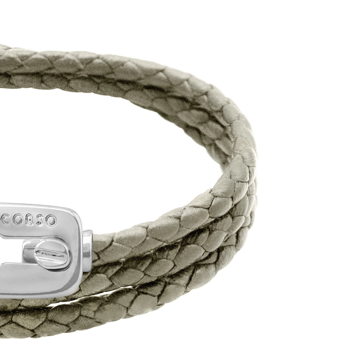 Pulsera baño de Rodio, Piel de borrego - Joyería y bisutería fina