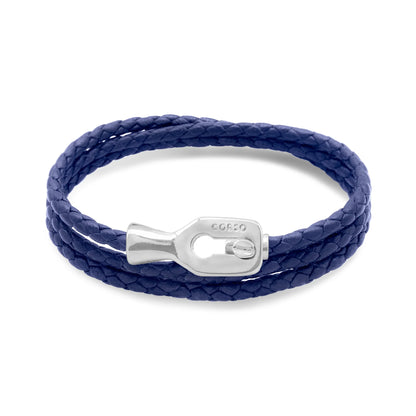 Pulsera baño de Rodio, Piel de borrego - Joyería y bisutería fina