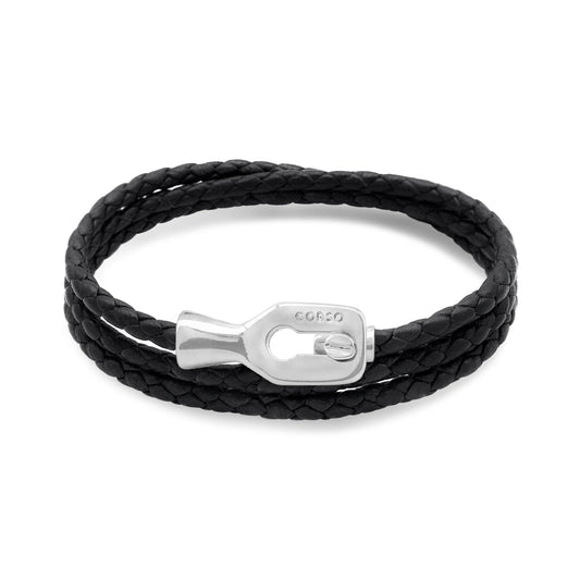 Pulsera baño de Rodio, Piel de borrego - Joyería y bisutería fina