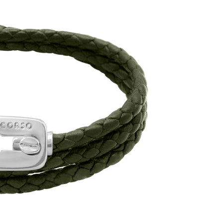 Pulsera baño de Rodio, Piel de borrego - Joyería y bisutería fina